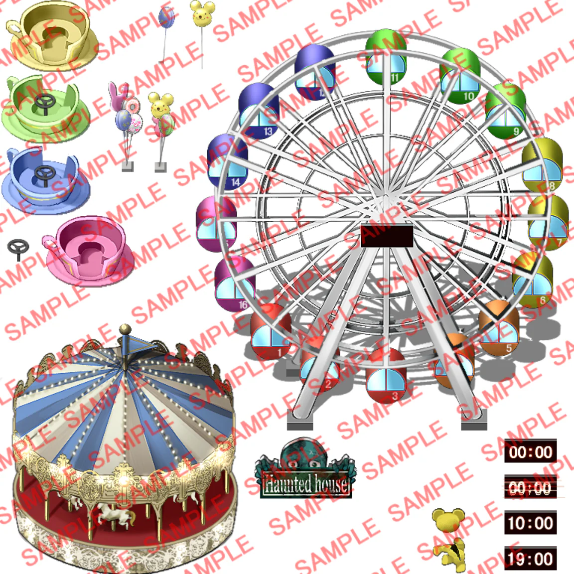 Amusement park! Tile set - Image 5