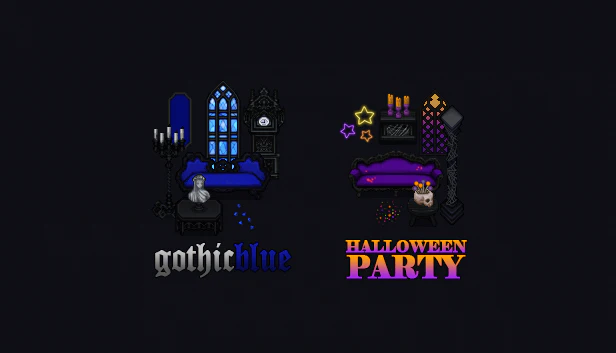 Gothic Blue Halloween Party - Image 2