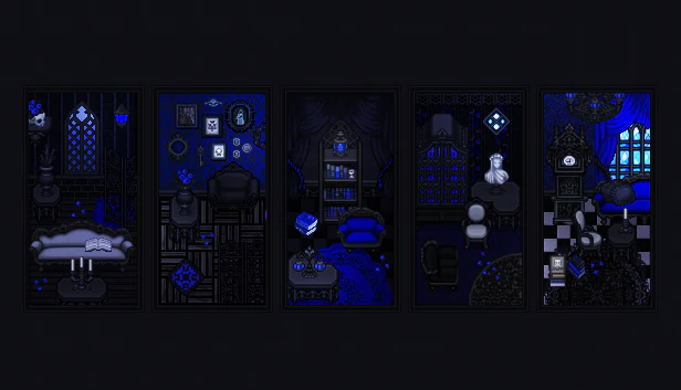 Gothic Blue Halloween Party - Image 3