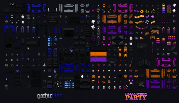 Gothic Blue Halloween Party - Image 6