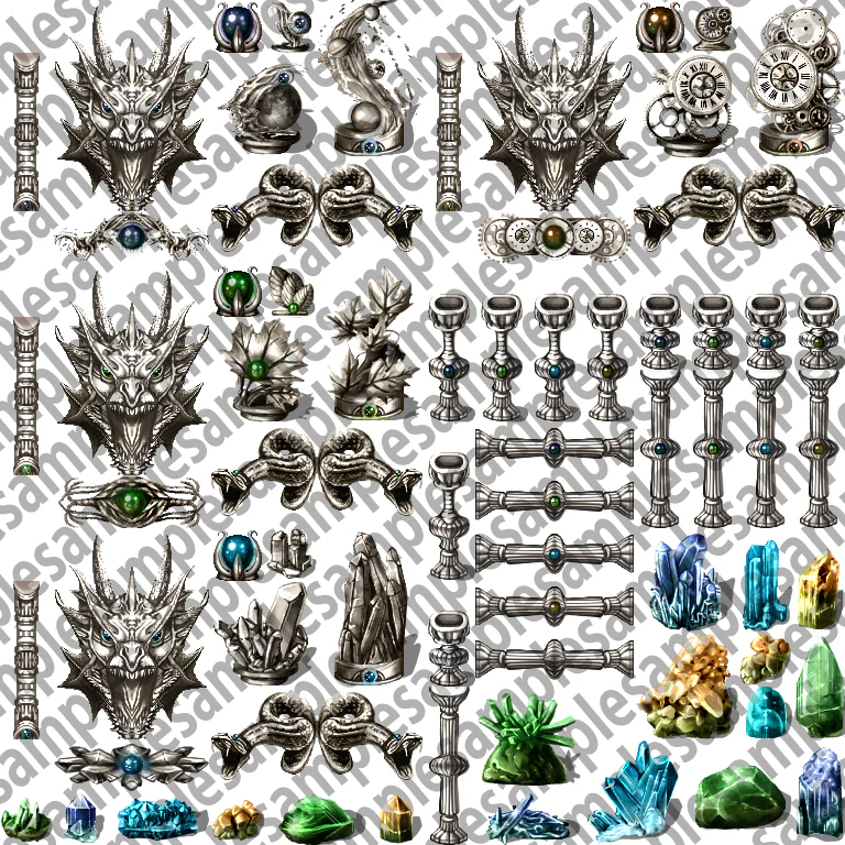 KR Elemental Dungeon Tileset - Celestial Flora Ice Time - Image 12