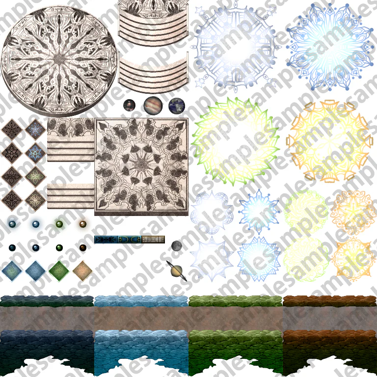 KR Elemental Dungeon Tileset - Celestial Flora Ice Time - Image 13