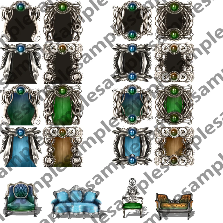 KR Elemental Dungeon Tileset - Celestial Flora Ice Time - Image 14