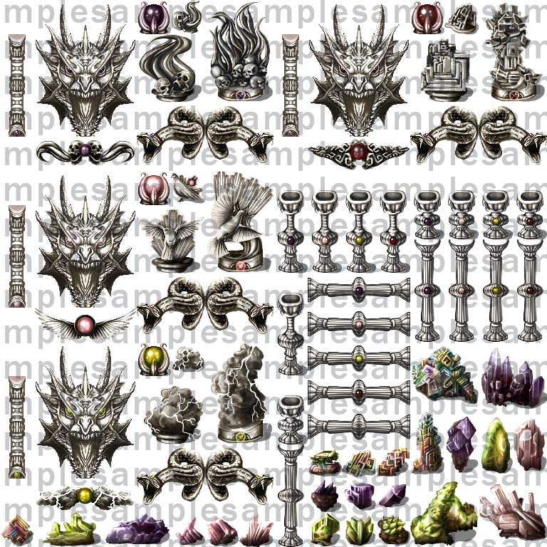 KR Elemental Dungeon Tileset - Dark Light Lightning Metal - Image 10