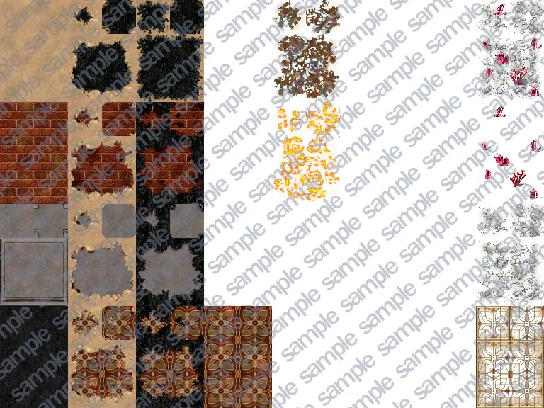 KR Elemental Dungeon Tileset - Fire Water Earth Wind - Image 14