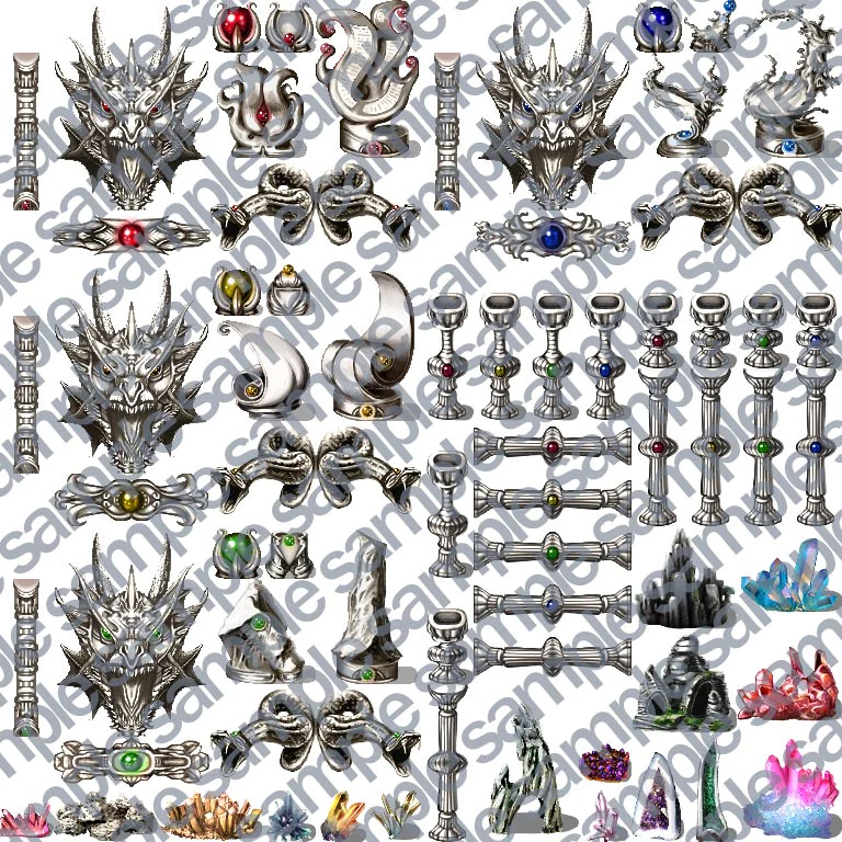 KR Elemental Dungeon Tileset - Fire Water Earth Wind - Image 6