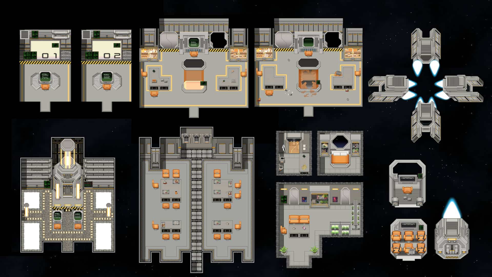 KR Retro Starship Tileset - Image 3