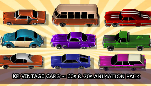 KR Vintage Cars - 60s and 70s Animation Pack