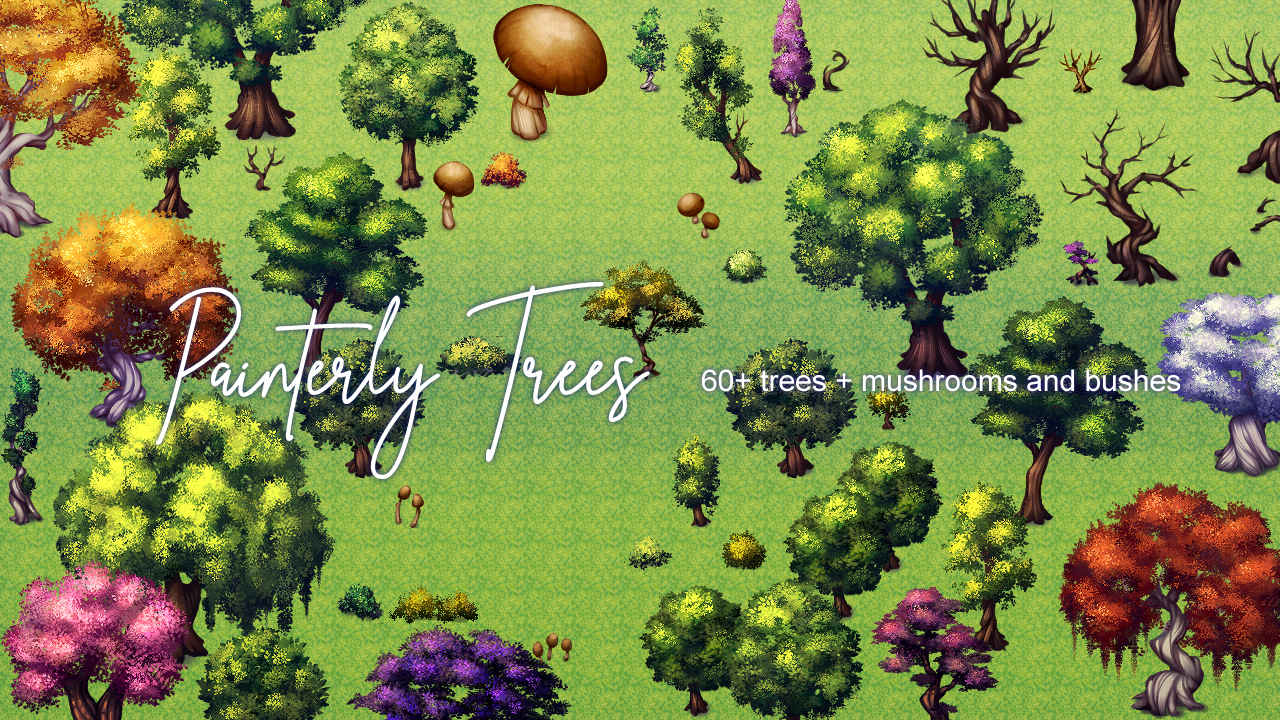 Painterly Trees Asset Pack - Image 2