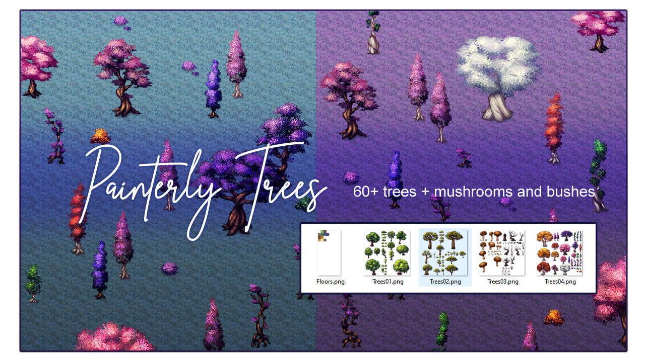 Painterly Trees Asset Pack - Image 3
