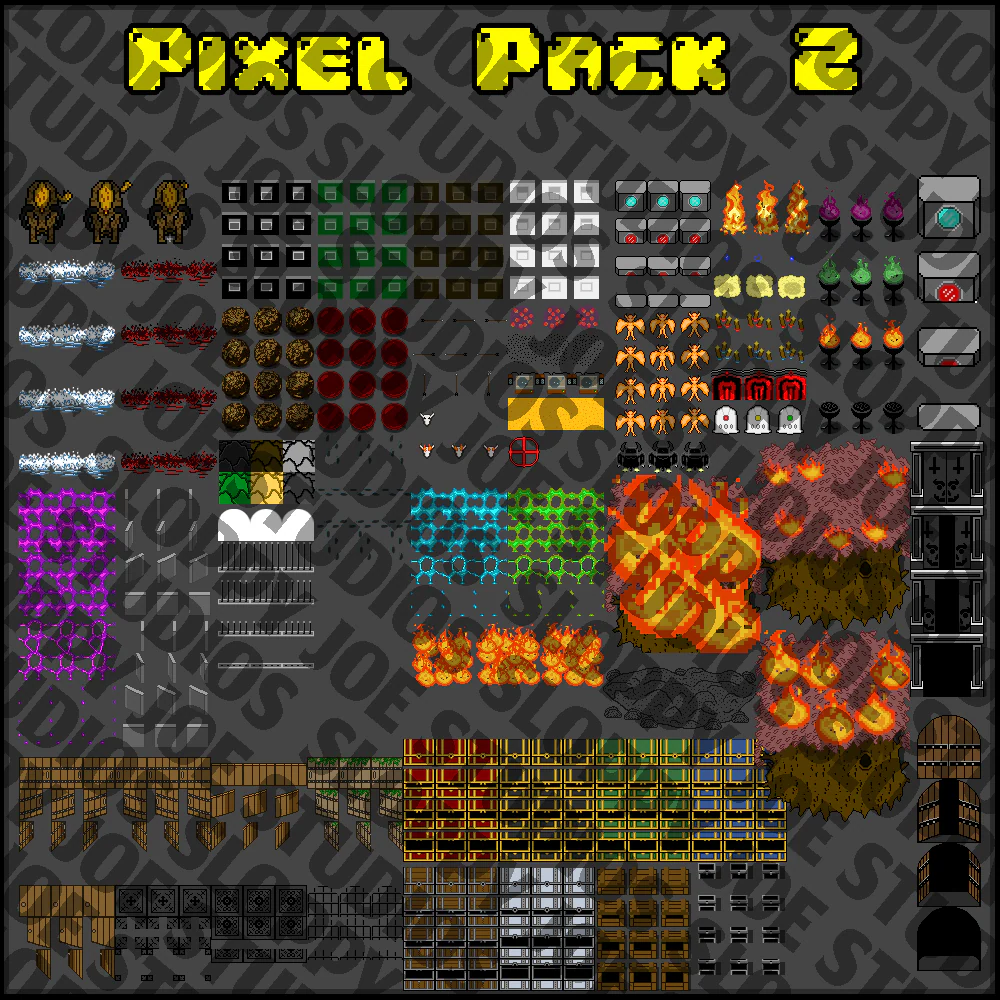 Pixel Pack 2 Characters - Faces - Sideview Enemies - Image 2