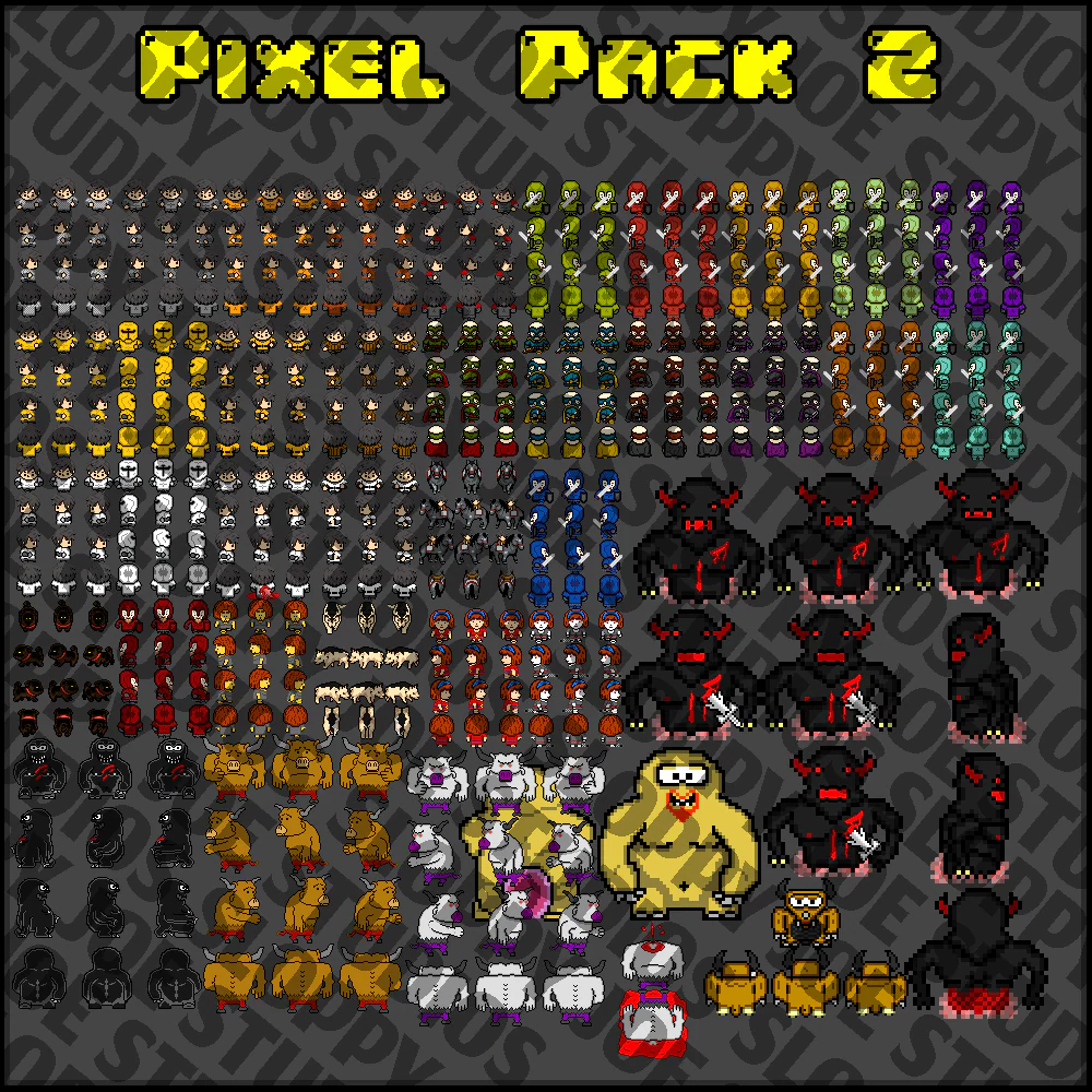 Pixel Pack 2 Characters - Faces - Sideview Enemies - Image 6