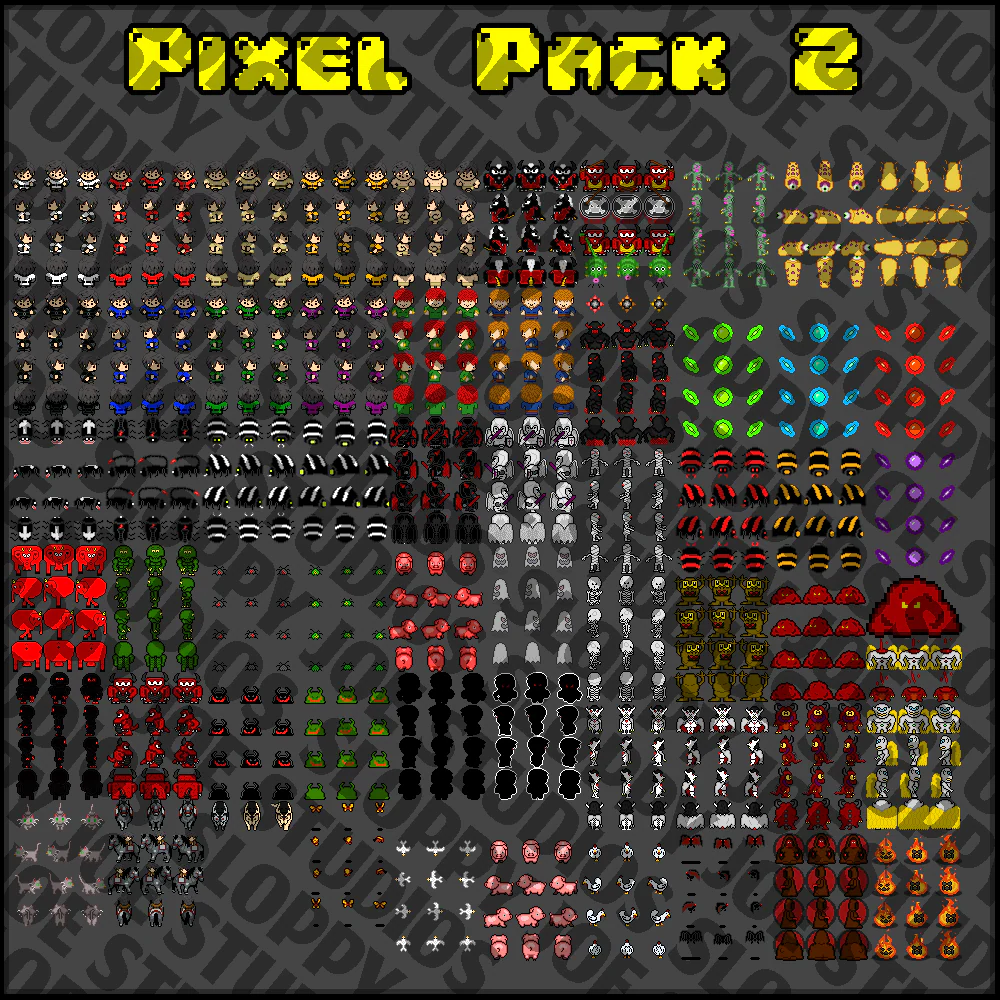 Pixel Pack 2 Characters - Faces - Sideview Enemies - Image 8