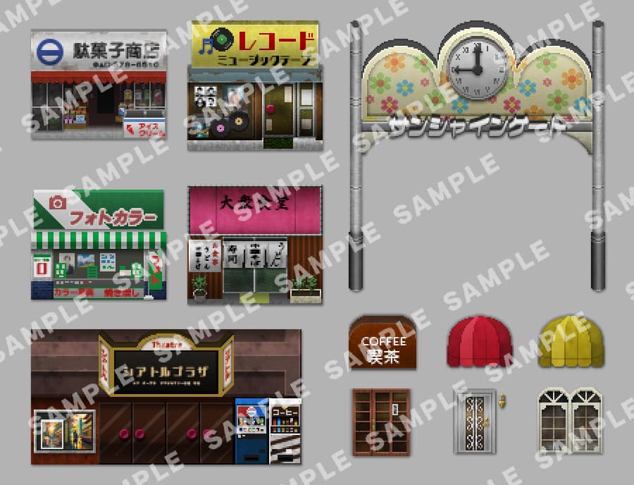 SERIALGAMES Living Good City Tileset - 80's Scene SET - Image 12