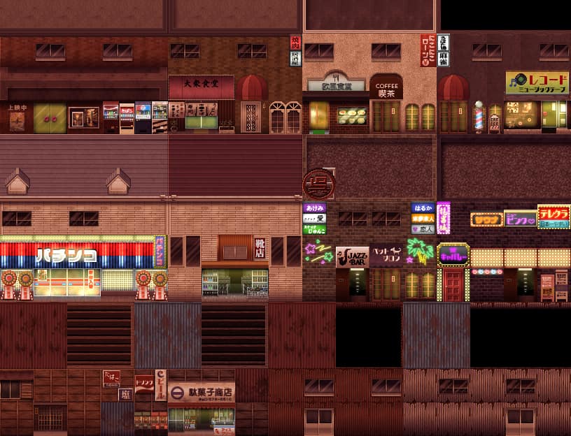 SERIALGAMES Living Good City Tileset - 80's Scene SET - Image 7