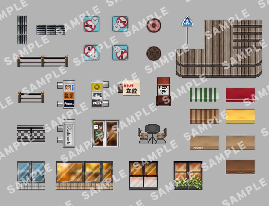 SERIALGAMES Living Good City Tileset - Local Shops Set - Image 11