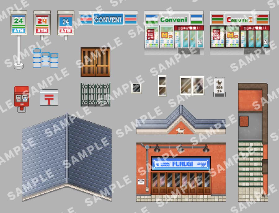 SERIALGAMES Living Good City Tileset - Local Shops Set - Image 9