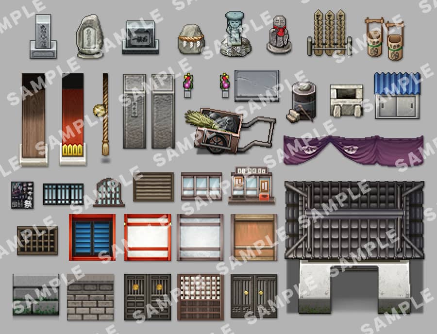 SERIALGAMES Living Good City Tileset - Shrine and Temples SET - Image 11