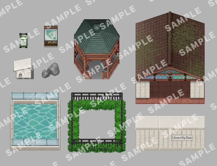 SERIALGAMES Living Good City Tileset - Small Zoo Set - Image 10