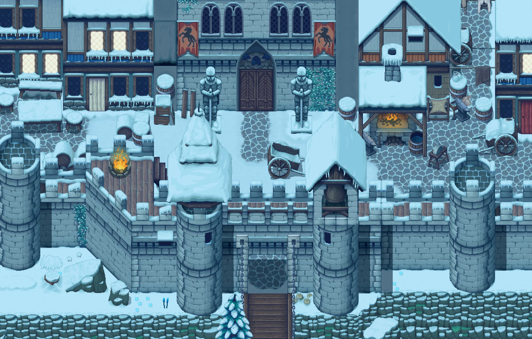 Winlu Fantasy Tileset - Exterior Winter - Image 3