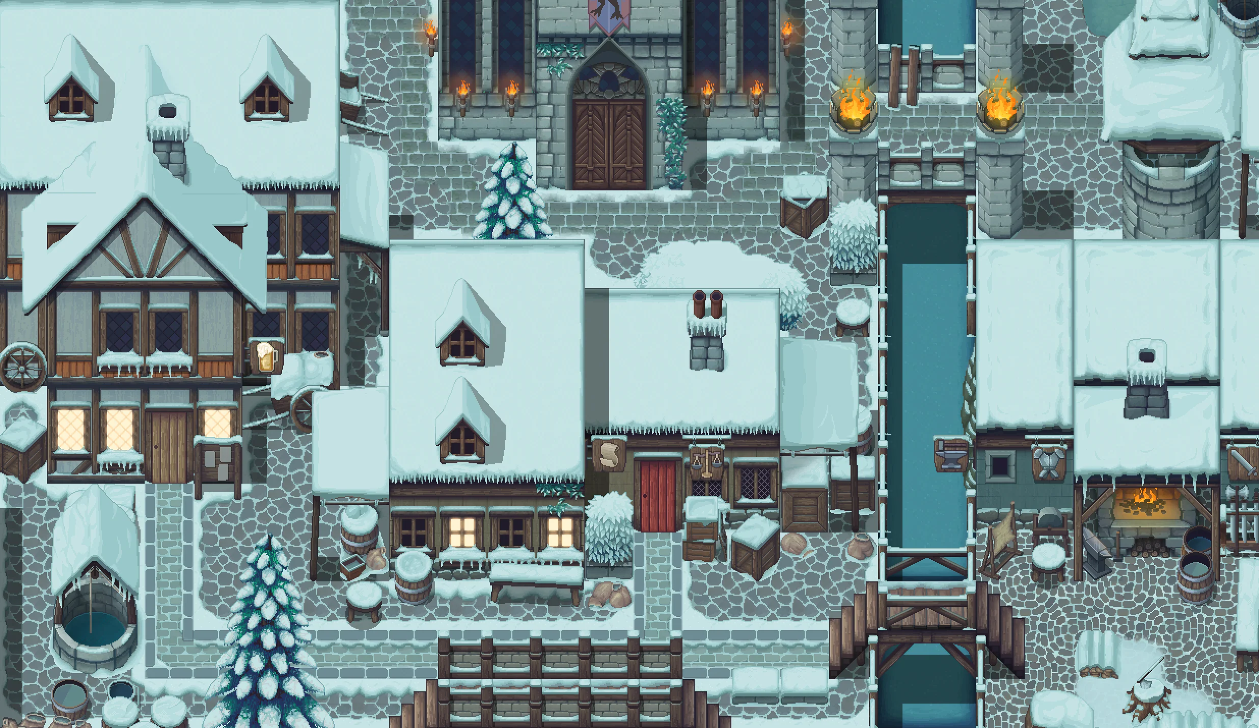 Winlu Fantasy Tileset - Exterior Winter - Image 5
