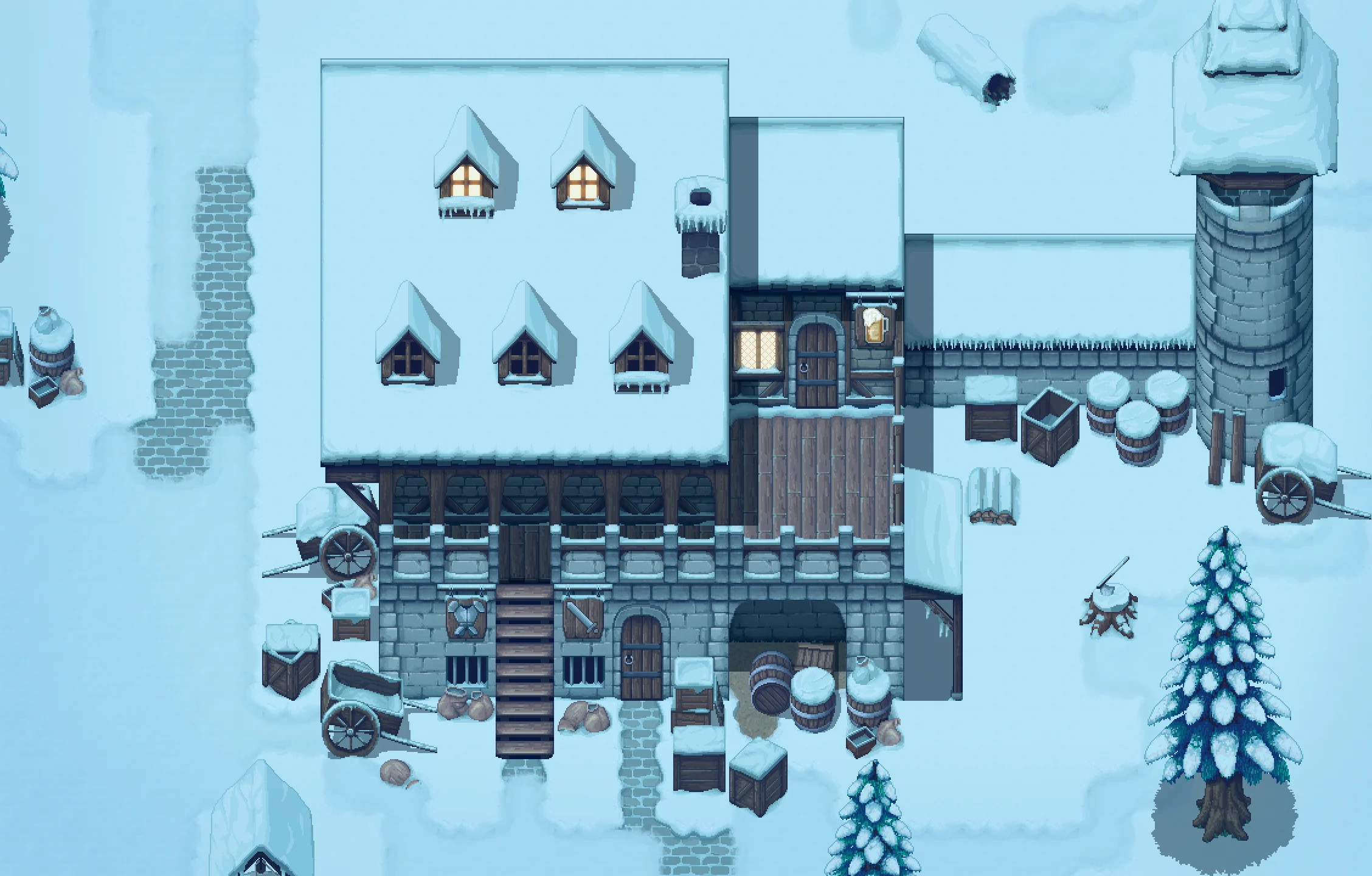 Winlu Fantasy Tileset - Exterior Winter - Image 8